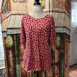 Gudrun Sjoden Visby Cardigan, Pink Salmon, Size Medium